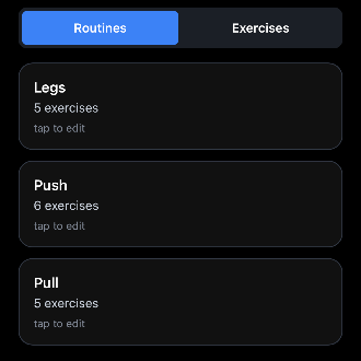 Routines list